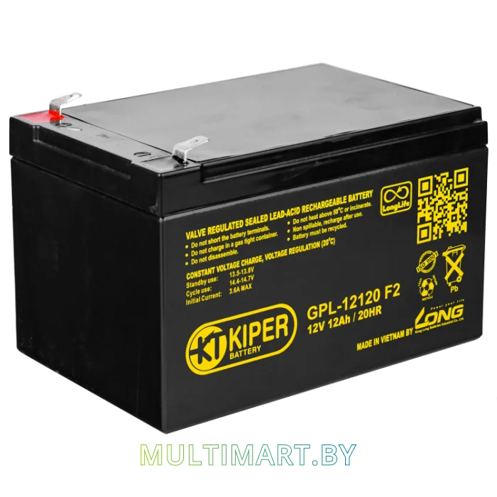 Аккумулятор для ИБП Kiper GPL-12120 F2 (12В/12 А·ч)